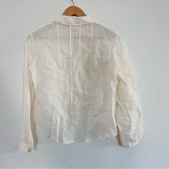 Joie 100% linen Button Up Blouse Top Size XS - Picture 3 of 5